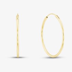 Gold Tone 30mm Hoop Earrings H246*