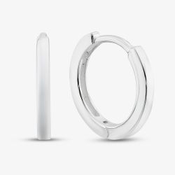 Sterling Silver Mini Flat Profile Huggie Hoop Earrings E5864