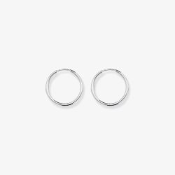 Sterling Silver 16mm Sleeper Hoop Earrings G5533