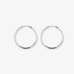 Sterling Silver 25mm Sleeper Hoop Earrings G5534