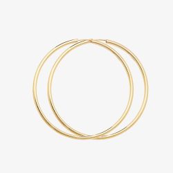 9ct Yellow Gold 27mm Sleeper Hoop Earrings ES123