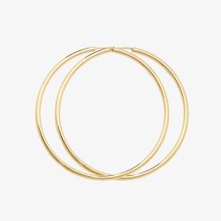 9ct Yellow Gold 45mm Sleeper Hoop Earrings ES124