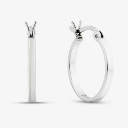 Sterling Silver Flat Hoop Earrings TTE4769150000R1