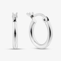 Sterling Silver Rounded Tube Hoop Earrings TTE304X100000R1