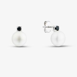 Sterling Silver Freshwater Pearl Stud Earrings AE19661BKZ-WFM/R