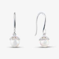 Sterling Silver Freshwater Pearl Drop Earrings AE25467WFM/R