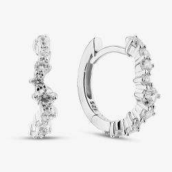 Sterling Silver Cubic Zirconia Huggie Hoop Earrings 05S2AZE572404