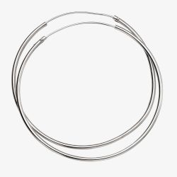 Sterling Silver 50mm x 1.5mm Hoop Earrings H242