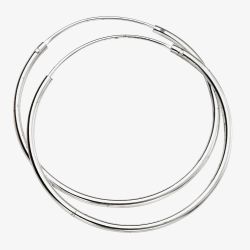 Sterling Silver 30mm x 1.5mm Hoop Earrings H244