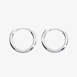 Sterling Silver 10mm Small Hoop Earrings H040