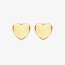 LUXE Silver Gold Plated Heart Stud Earrings 8.55.8749