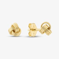 Silver Gold Plated 5.5mm Knot Stud Earrings S4031
