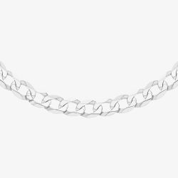 Sterling Silver 20 Inch Flat Curb Chain Necklace 8.13.6365