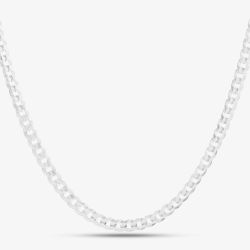 Sterling Silver Flat Curb Chain 61cm 8.13.6367
