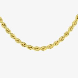LUXE Silver Gold Plated 4mm Rope Chain 8.12.0114