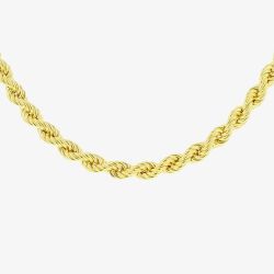 LUXE Silver Gold Plated 5mm Rope Chain 8.12.0134