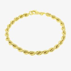 LUXE Silver Gold Plated 5mm Rope Chain Bracelet 8.22.0131