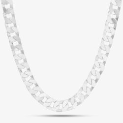 Sterling Silver 22 Inch Flat Square Heavy Curb Necklace 8.13.7026