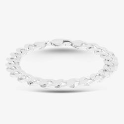 Sterling Silver 8.5 Inch Flat Square Curb Bracelet 8.23.7143