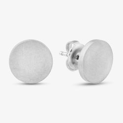 Bourne and Wilde Stainless Steel Round Plain Stud Earrings OSE-689S
