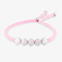 Rosa Lea Pink Cord Cube Toggle Bracelet AM-2THB034004