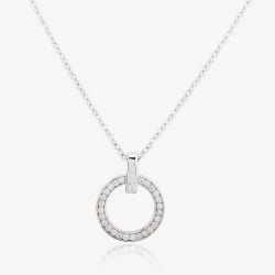 Rosa Lea Open Circle Pave Pendant AE-948226NA-1