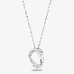 Rosa Lea Pave Frosted Sparkle Intertwined Rings Pendant BJ-P3268RO