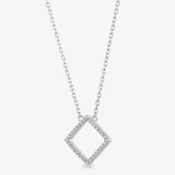 Rosa Lea Pave Square Necklace AM-2THB009204
