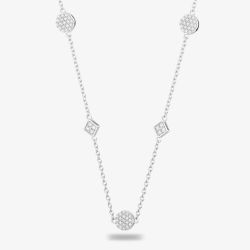 Rosa Lea Pave Squares & Circles Necklace AM-2THB017804