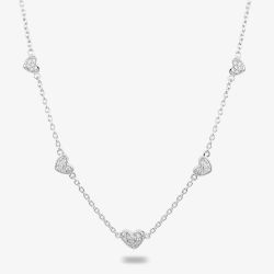 Rosa Lea Pave Hearts Necklace AM-2THB021504