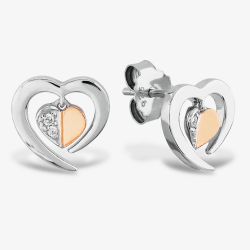 Rosa Lea Floating Heart Stud Earrings BJ-E3247CRG0.5
