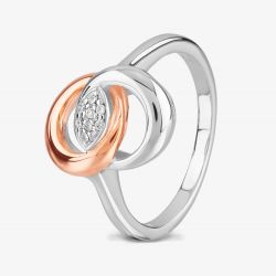 Rosa Lea Pave Intertwined Rings Band BJ-R2745CRG0.5M
