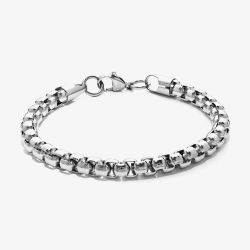 Bourne and Wilde Mens Polished Steel Belcher Bracelet USS-727S7.0