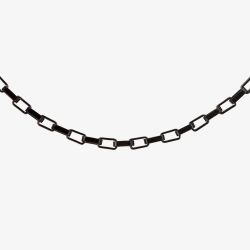 Thomas Henry Black Stainless Steel Square Belcher Link Chain USS-706B2.0