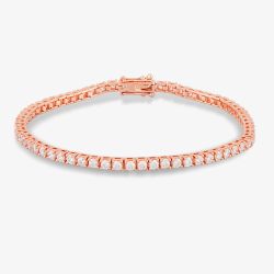 Starbright Rose 2.5mm Round Cubic Zirconia 7.5 Inch Tennis Bracelet B412(2.5M) 7.5~ 3A RGP