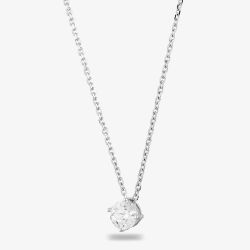 Starbright Silver 7mm Four Claw Cubic Zirconia Pendant DVP006-7M 3A