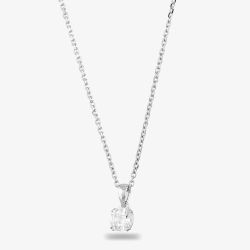 Starbright Silver 6.5mm Cushion-cut Cubic Zirconia Pendant E3858P-6.5x6.5M 3A