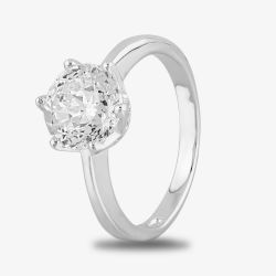 Starbright Silver 8mm Six Claw Round Cubic Zirconia Ring R3227(8M) 3A