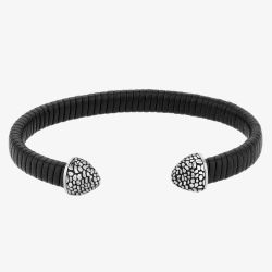 Bourne and Wilde Mens Leather Open Bangle UR31-01