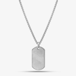 Bourne and Wilde Stainless Steel Dog Tag Necklace OSN-689S