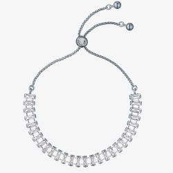 Ted Baker ISABELA Silver Tone Plated Crystal Baguette Toggle Bracelet TBJ3779-01-02