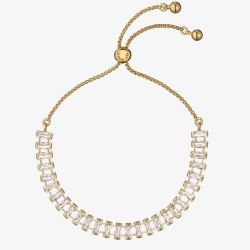Ted Baker ISABELA Gold Tone Plated Crystal Baguette Toggle Bracelet TBJ3779-02-02