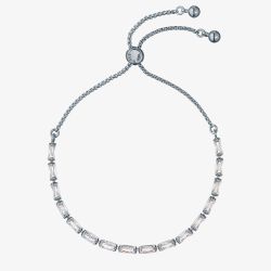Ted Baker ISELA Silver Tone Plated Crystal Baguette Toggle Bracelet TBJ3780-01-02