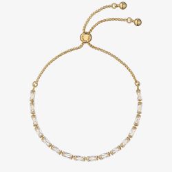 Ted Baker ISELA Gold Tone Plated Crystal Baguette Toggle Bracelet TBJ3780-02-02