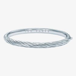 Ted Baker MELISSA Silver Tone Plated Twist Bangle TBJ4185-01-03