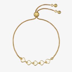 Ted Baker HARRIET Gold Tone Plated White Enamel Heart Bracelet TBJ4214-02-08