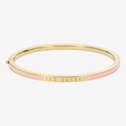 Ted Baker ROLEY Gold Tone Plated Pink Enamel Bangle TBJ4163-02-56
