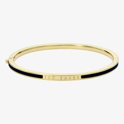 Ted Baker ROLEY Gold Tone Plated Black Enamel Bangle TBJ4163-02-05