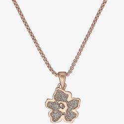 Ted Baker LILEA Rose Gold Tone Magnolia Lillifora Enamel Necklace TBJ2937-24-138