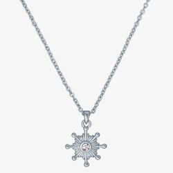 Ted Baker Celstia Crystal Star Silver Pendant Necklace TBJ3482-01-02